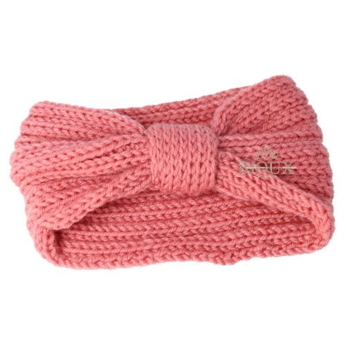 Fascia lana da bambina con nodo centrale rosa