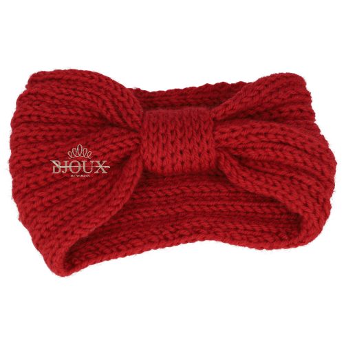 Fascia lana da bambina con nodo centrale wine