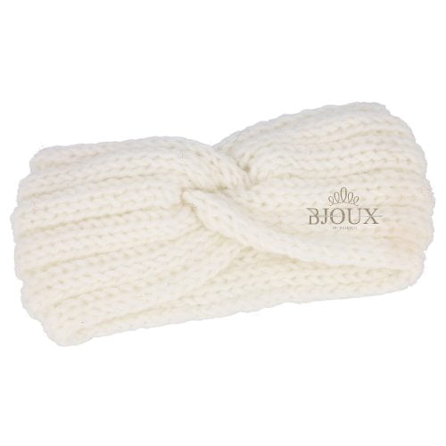 Fascia lana da bambina con lavorazione ad uncinetto bianca