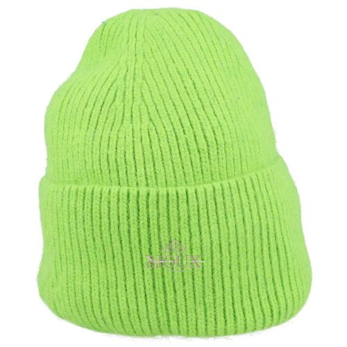 Cappello in lana di angora verde chiaro