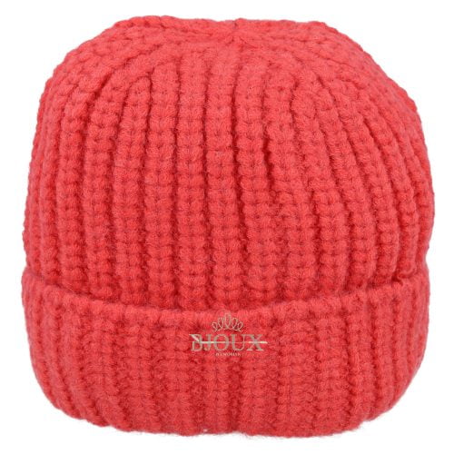 Cappello cuffia lana a maglia coral