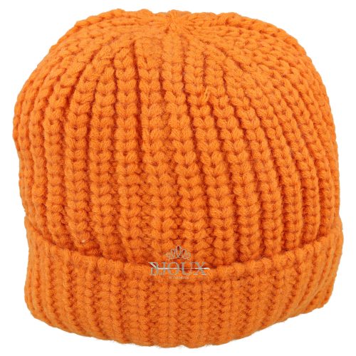 Cappello cuffia lana a maglia orange