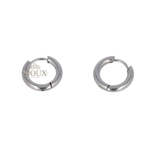 Orecchini basic a cerchietto diam.10 in acciaio
