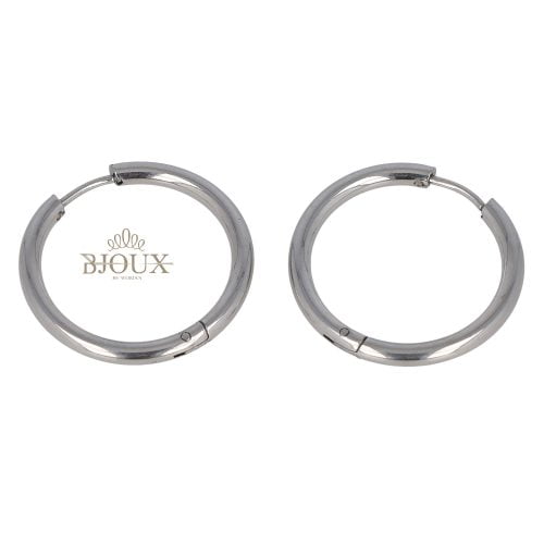 Orecchini basic a cerchietto diam.20 in acciaio