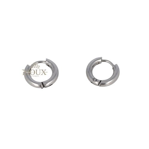 Orecchini basic a cerchietto diam.8 in acciaio