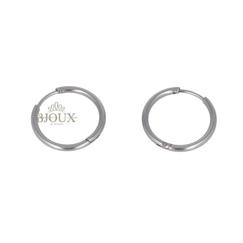Orecchini basic in acciaio mini cerchietti diam.14