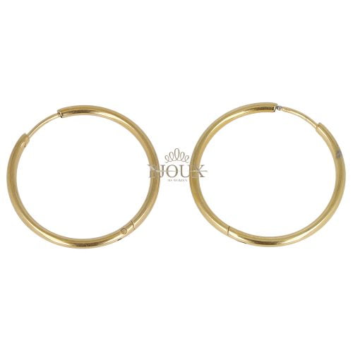 Orecchini basic in acciaio mini cerchietti diam.20 gold