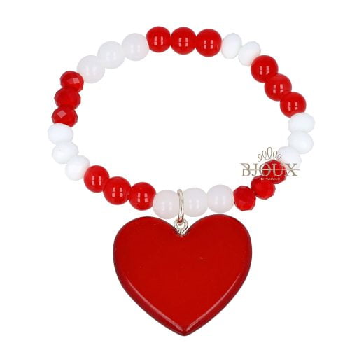 Bracciale elastico in vetro e acrilico