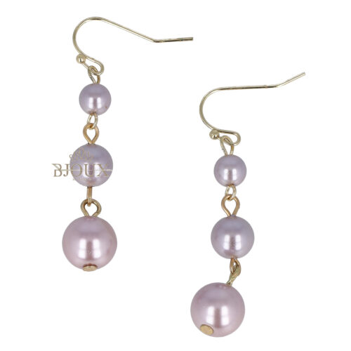 Orecchini con pendenti 3 perle a gradazione