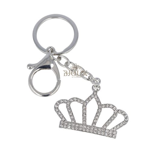 Portachiavi con pendente corona strass