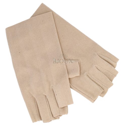 Guanto donna senza dita in pile natural