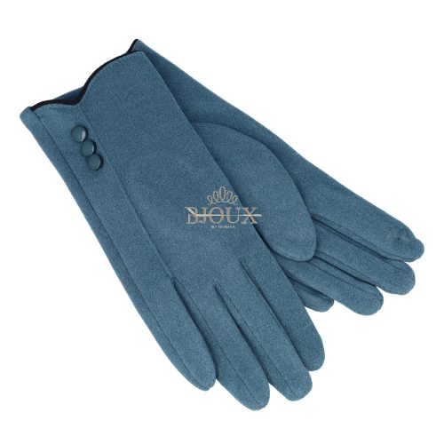 Guanto donna con bottoncini colore verde