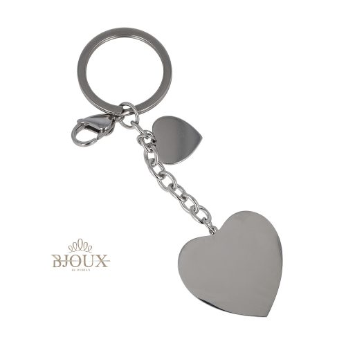 Portachiavi in acciaio con cuori