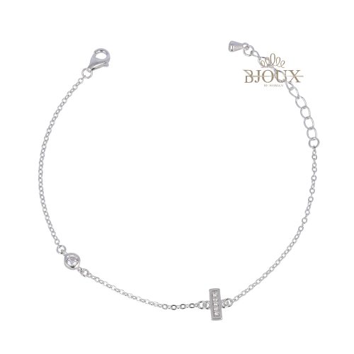 Bracciale in argento con lettera I