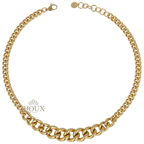 Collana girocollo con davantino catena color oro