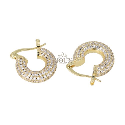 Orecchini gildina ottone 10mm chiusura a ponte gold