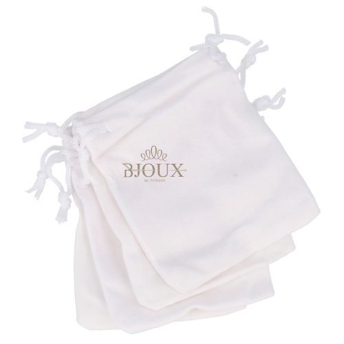 Sacchetto 12 pezzi in velluto per bijoux 7x9 colore bianco