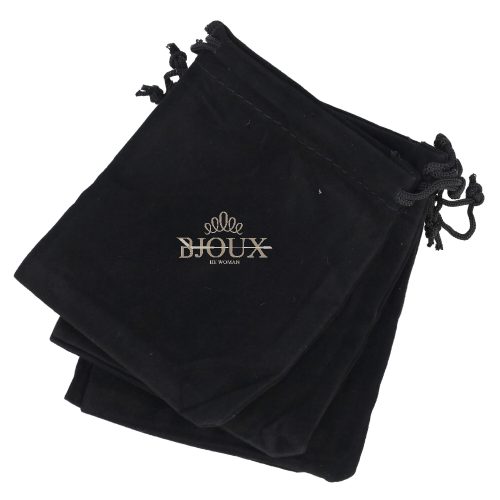 Sacchetto 12 pezzi in velluto per bijoux 10x12 nero