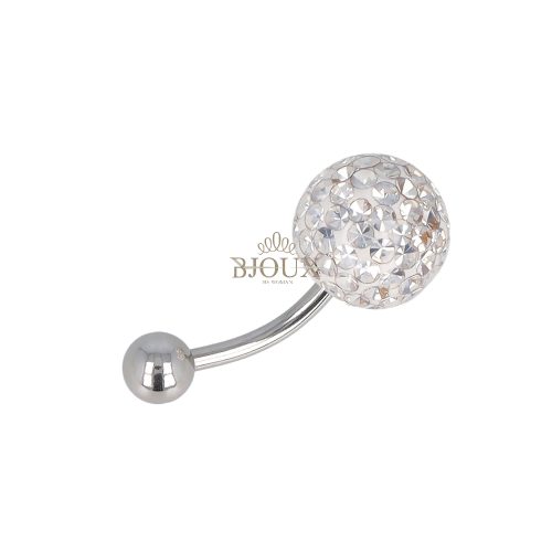 Piercing Banana Ombelico cristalli strass