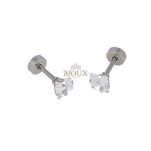 Piercing coppia Labret Cristallo argento