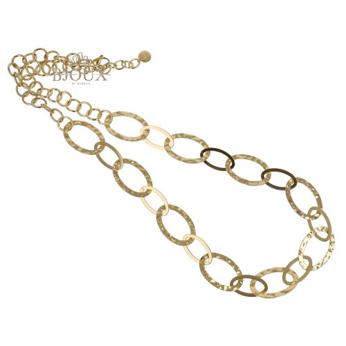 Collana catena ovali martellati colore oro