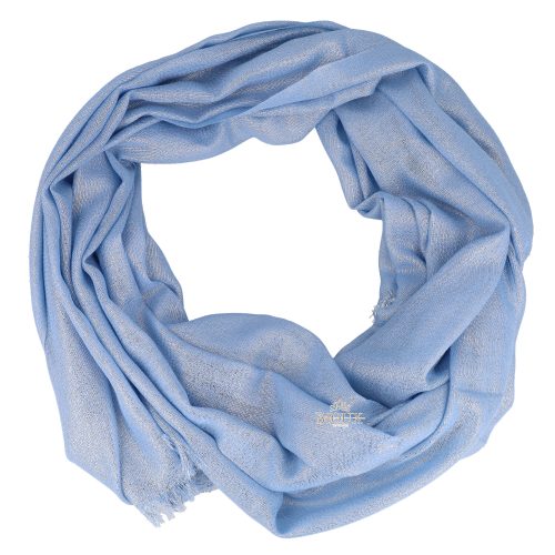 Stola in lurex effetto glitter azzurro