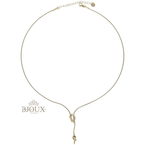 Collana in acciaio inossidabile con nodino gold