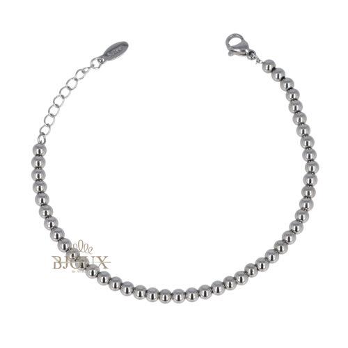 Bracciale in acciaio a pallino da 4mm