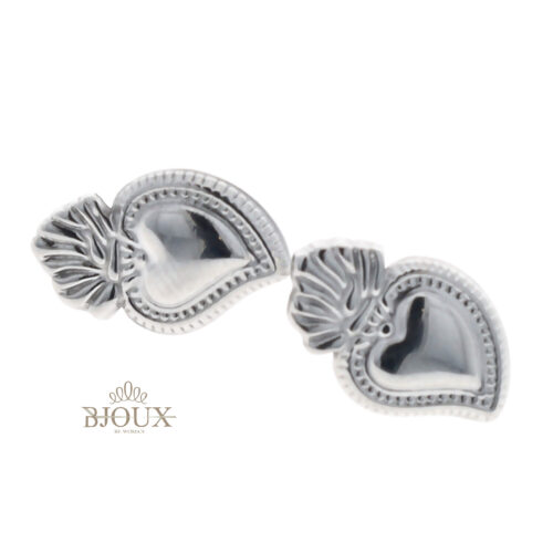 Orecchini cuore sacro in acciaio inox