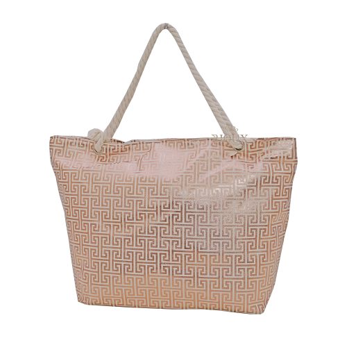 Borsa mare stampa geometrica gold rose