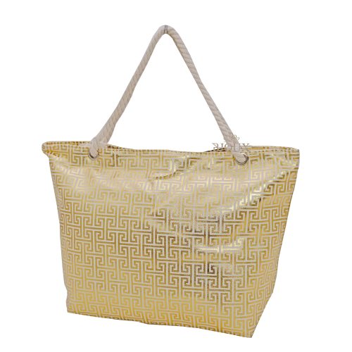Borsa mare stampa geometrica gold