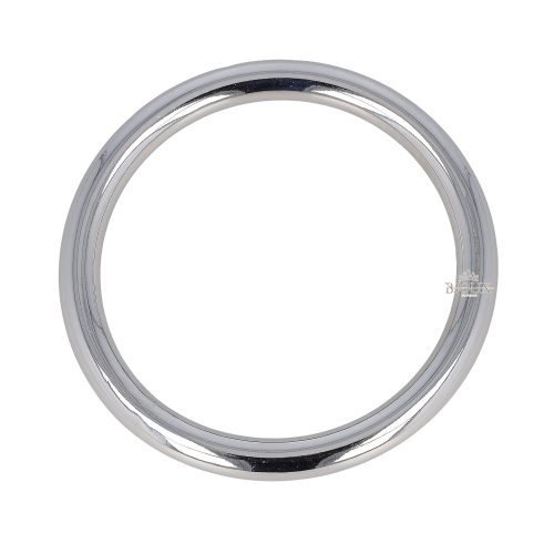 Bracciale acciaio rodiato tubolare