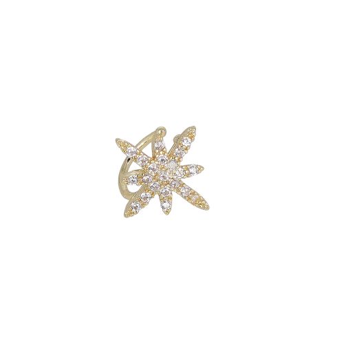 Orecchino earcuff gold con zirconi