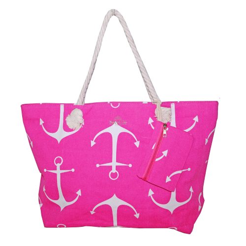 Borsa mare fuxia con ancore