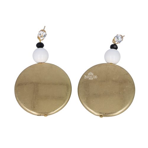 Orecchini handmade con pietra in acrilico