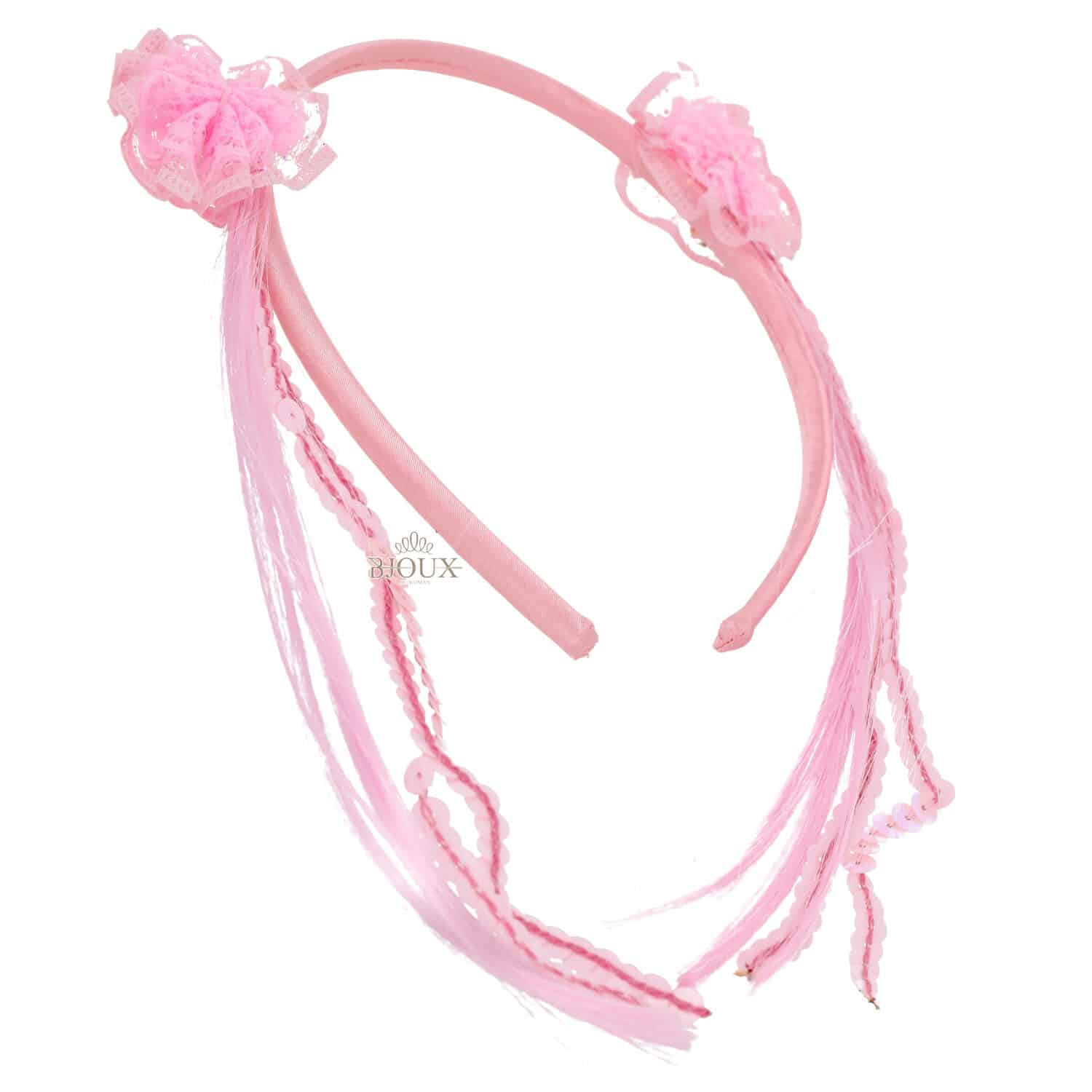 Elastici per capelli bambina con fiocchetto - Blush blossom