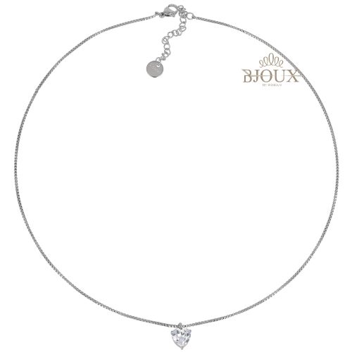 Collana girocollo  con castone a cuore