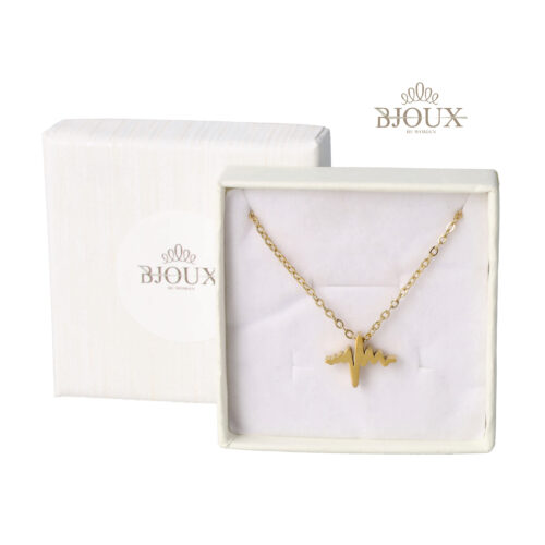 Collanina acciaio con elettrocardiogramma