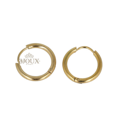 Orecchini in acciaio mini cerchietto diam.12 gold