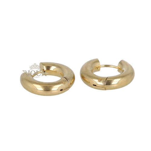 Orecchini cerchio bombato diam. 10mm color oro