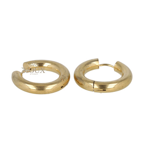 Orecchini cerchio bombato diam. 16mm color oro