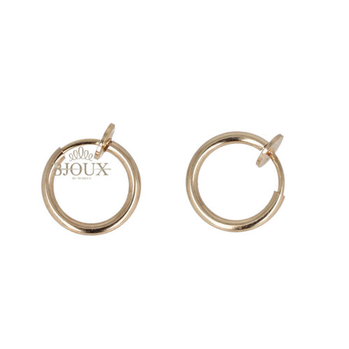 Orecchini cerchio a tampone color oro