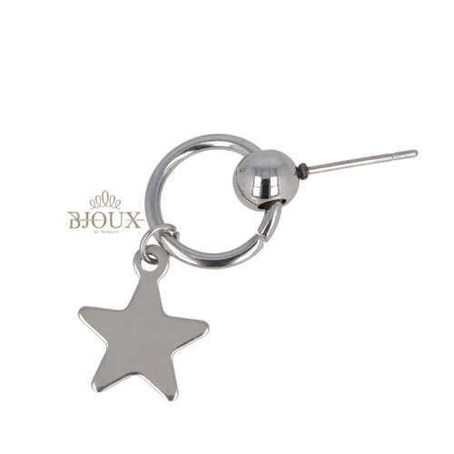 Orecchino cerchio con stella