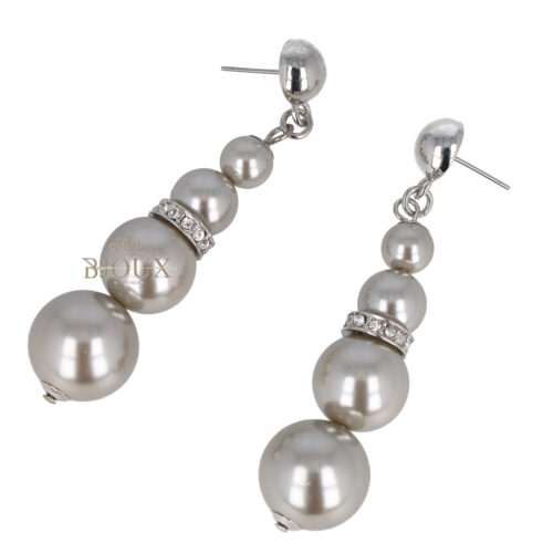 Orecchini bijoux perle a gradazione grey