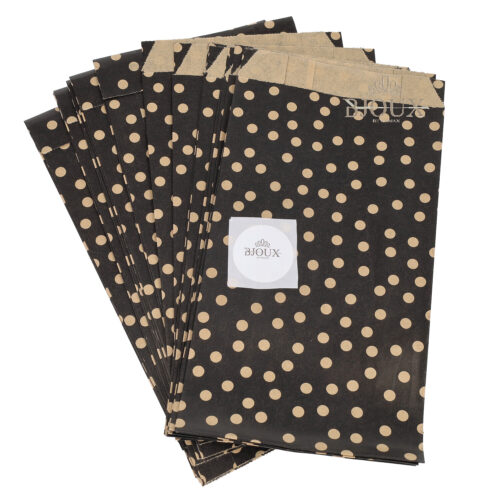 Busta gift bag 25 pz 21X11 pois nera
