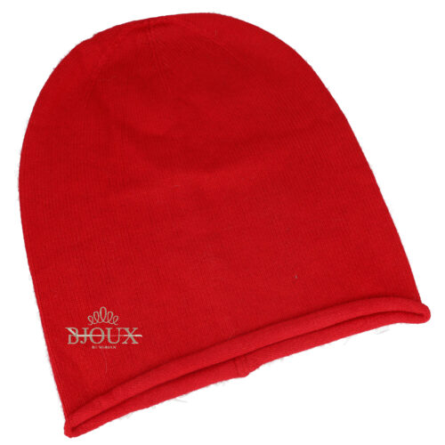 Cappello unisex viscosa e cashmere rosso