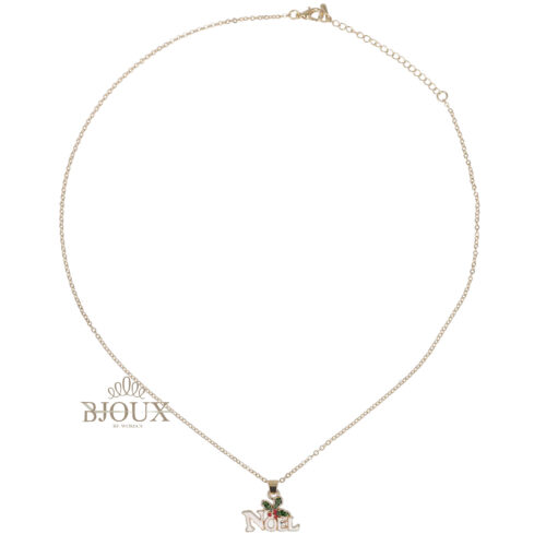 Collana ottone con scritta Noel