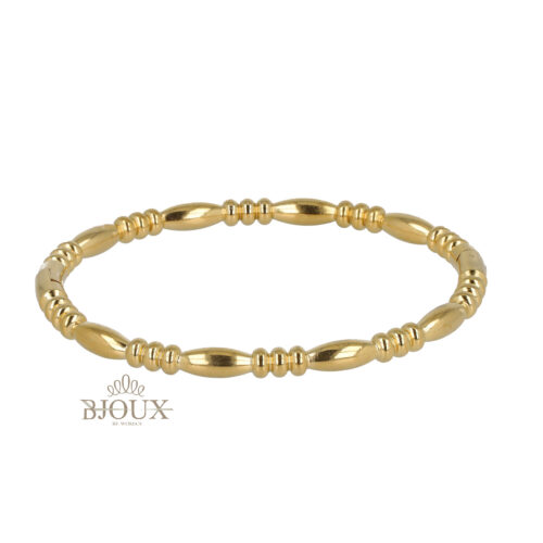 Bracciale rigido in acciaio dipinto gold