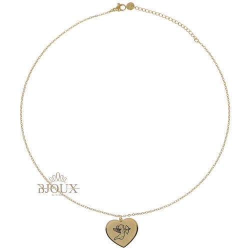 Collana gold cuore con cupido
