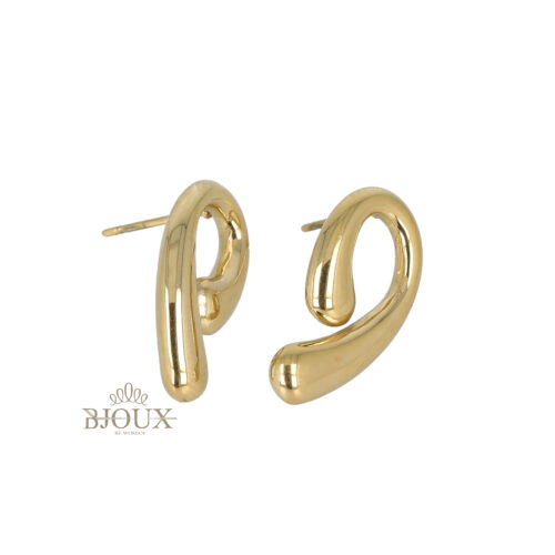 Orecchini perno in acciaio dipinto gold